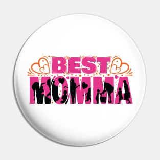 BEST MOMMA Typography t shirt design Pin