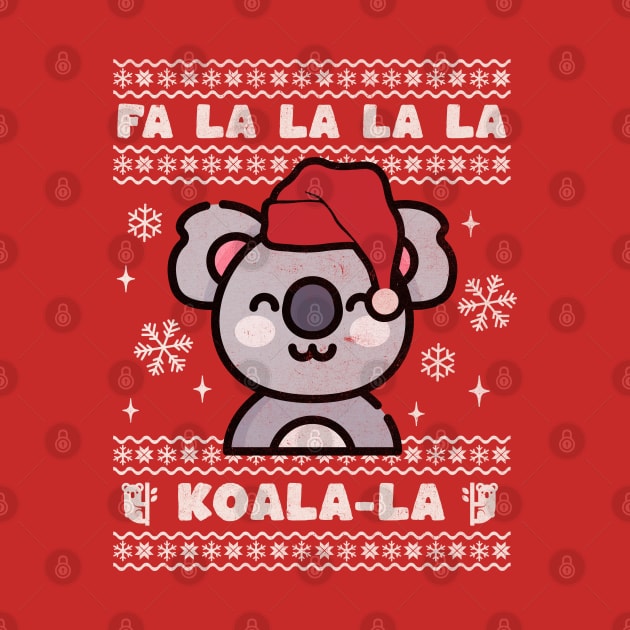 Ugly Christmas Sweater Fa La La Koala La by PUFFYP