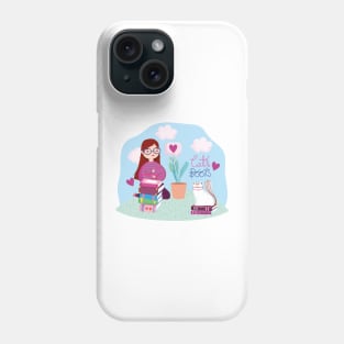 Cats and Books Phone Case