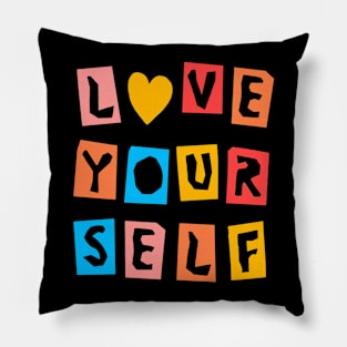 Love Yourself Cutout Pillow