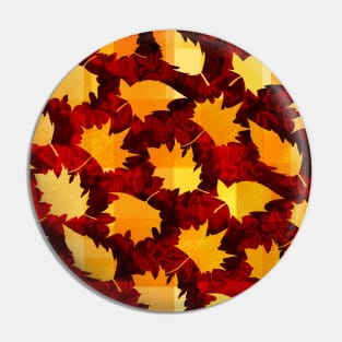 Golden Leaf Pattern Pin