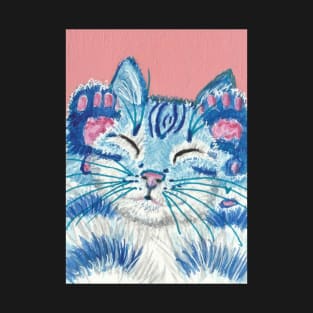 Happy cat blue T-Shirt