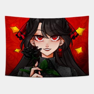 Black haired girl Tapestry