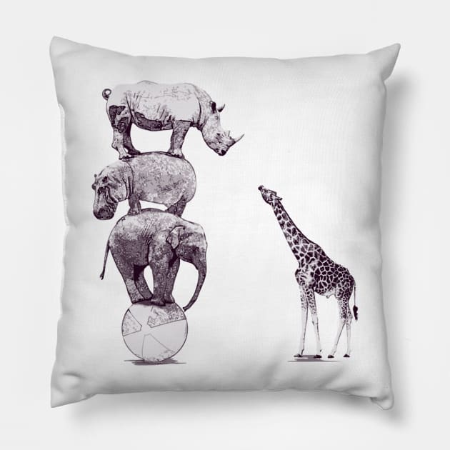 Animals Pillow by 24julien