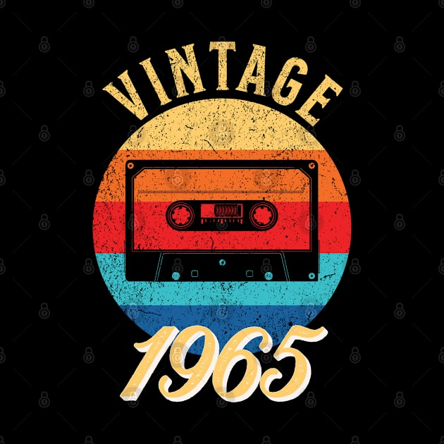 Vintage Year Since 1965 | Cassette | 57th Birthday Gift by jiromie