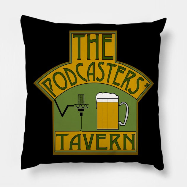 The Podcasters' Tavern Logo Pillow by thepodcasterstavern