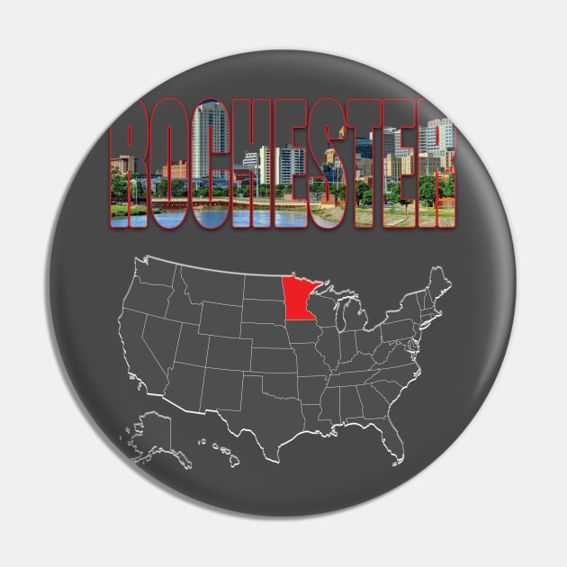 Rochester Mn Pin by TeeText