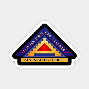 34th Inf Scout Dog Plt w 7th Army SSI Magnet