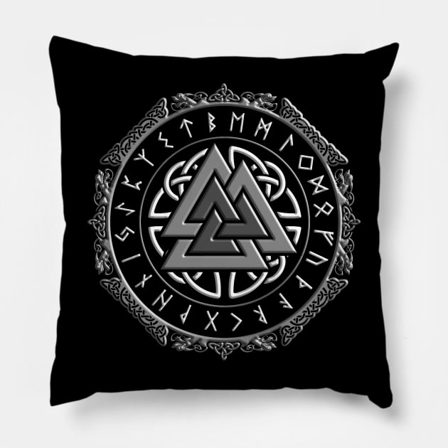 VALKNUT 4 Pillow by GardenOfNightmares