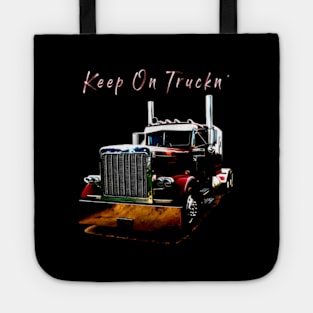 And Youth Semi Truck Keep On Truckn Back Tote