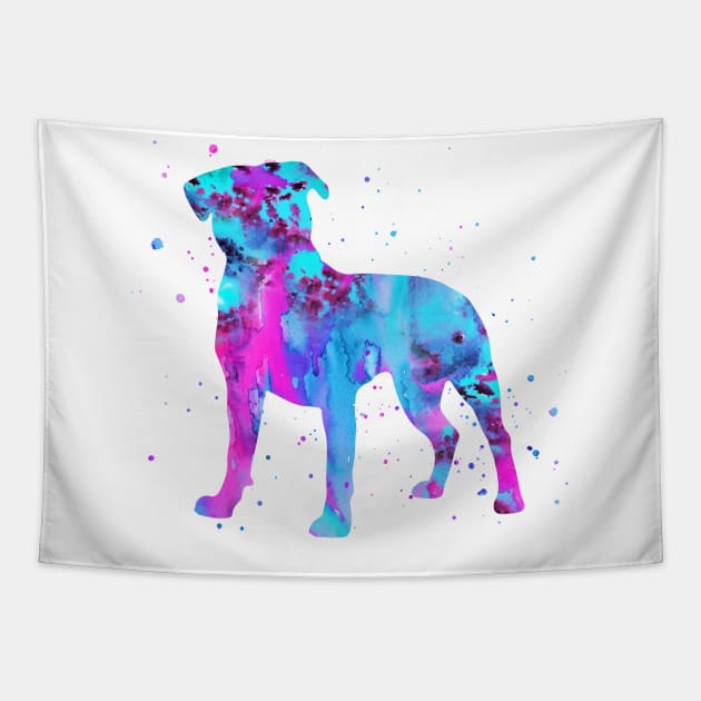 American Pit Bull Terrier, Tapestry by RosaliArt