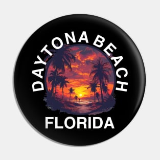 Daytona Beach - Florida (with White Lettering) Pin