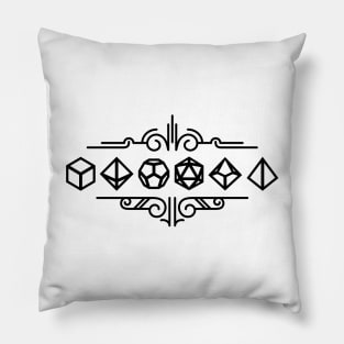 Dice Set Minimalist Ornament Tabletop RPG Addict Pillow