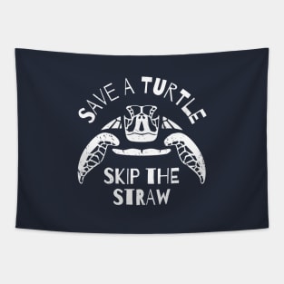 Save A Turtle Skip The Straw Tapestry