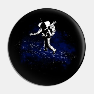 Hopscotch in Space Funny Astronaut Playing In Space Pin