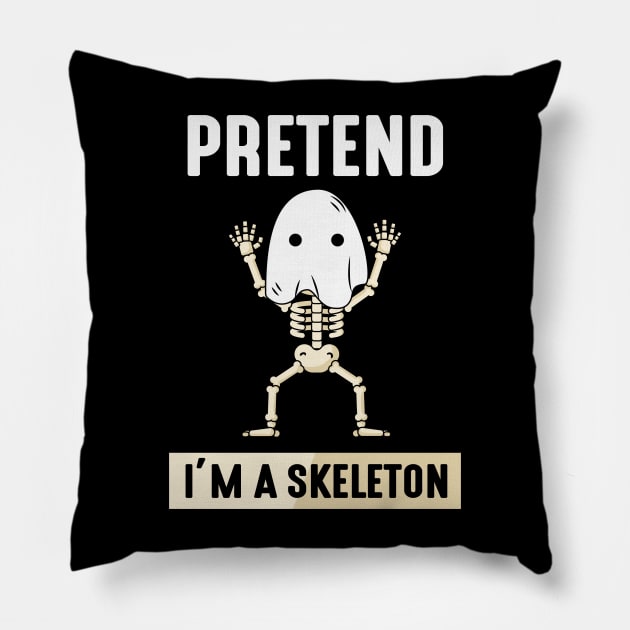 Pretend im a Skeleton Pillow by MZeeDesigns