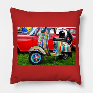 Vespa Piaggio Scooter Motorbike Pillow