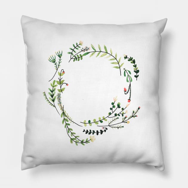 Floral Frame Pillow by VeRaWoNg