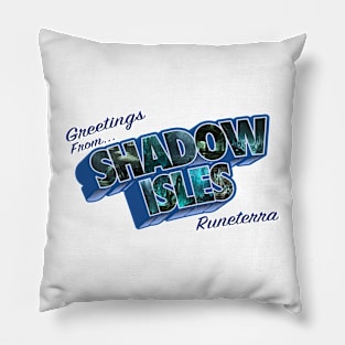 Greetings from Shadow Isles vintage Pillow