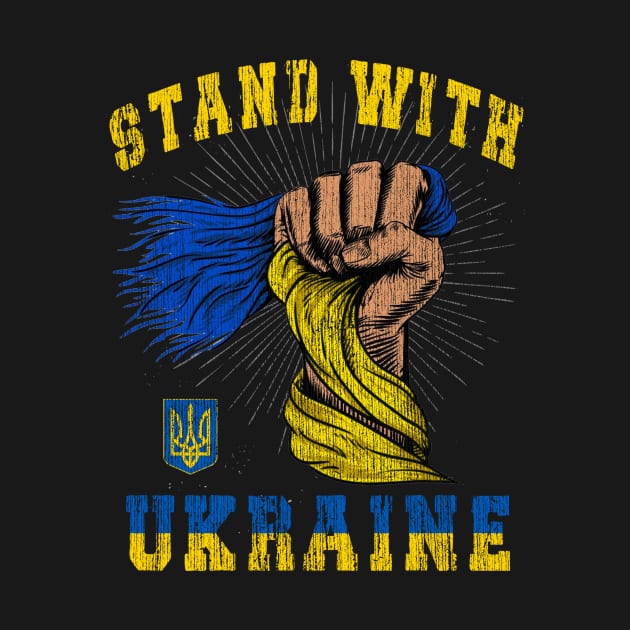 Stand With Ukraine Detailed Flag Design by The Christian Left