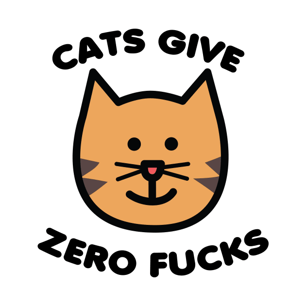 Cats Give Zero Fucks by toddgoldmanart