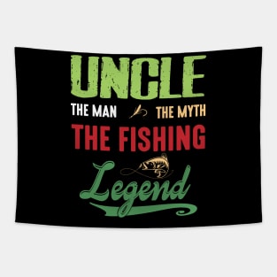 Uncle The Man The Myth The Fishing Legend Happy Niece Nephew Tapestry
