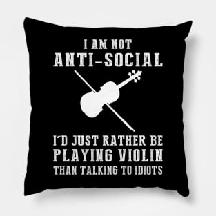 Fiddling Away Fools - Embrace the Violin Humor! Pillow