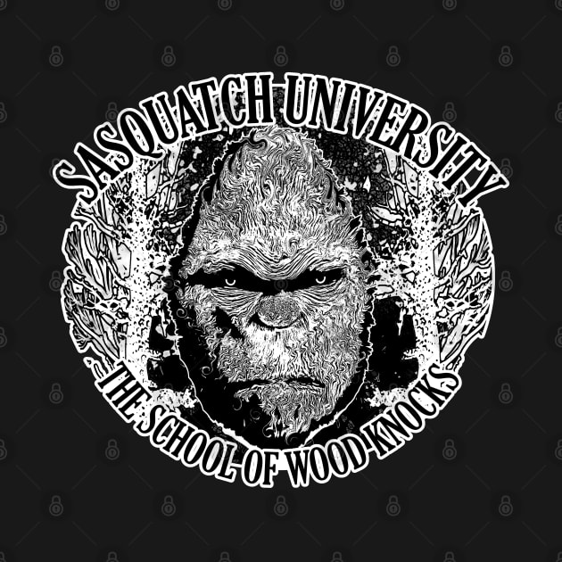 Sasquatch University The School of Wood Knocks Funny Bigfoot Believe Hide and Seek by National Cryptid Society