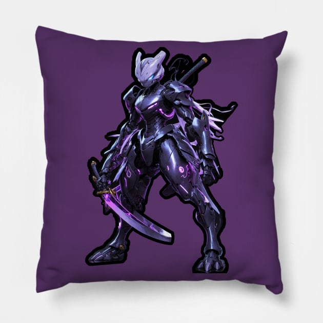 Psychic-type Legendary cybernetic ninja Pillow by CodigoCero