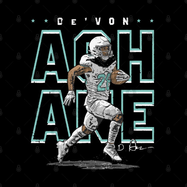 De'Von Achane Miami Player Name by ClarityMacaws