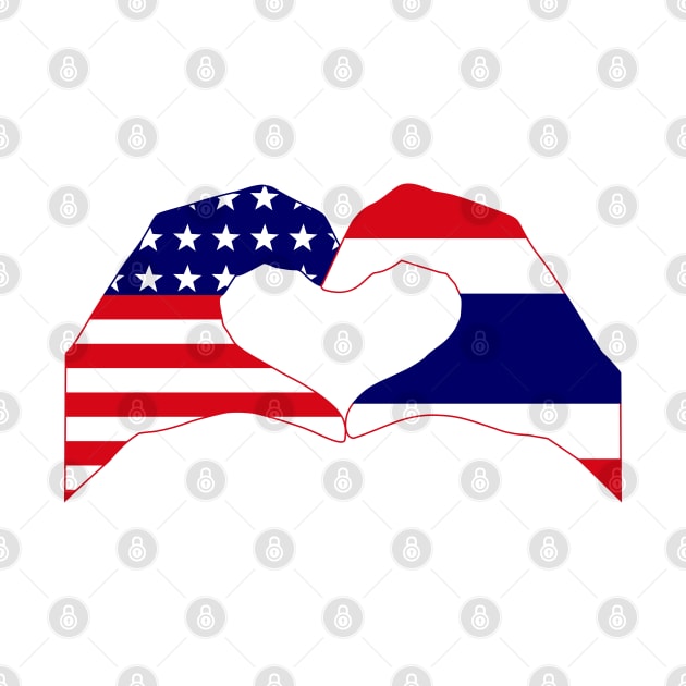 We Heart USA & Thailand Patriot Flag Series by Village Values