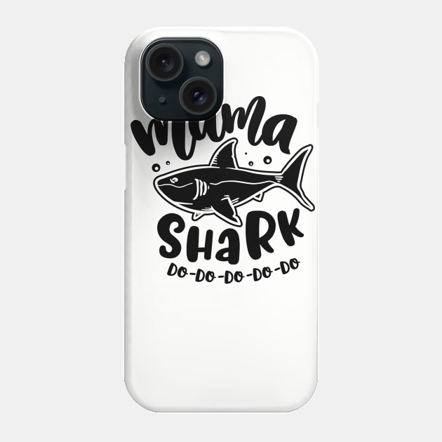 Mama shark Phone Case by gdimido