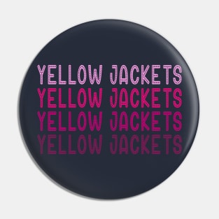 Yellow Jackets In Lights Pin