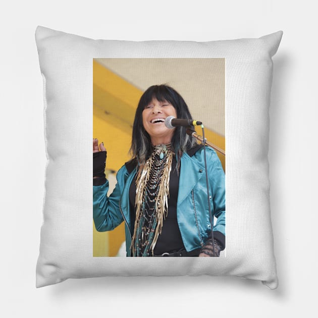 Buffy Sainte-Marie Photograph Pillow by Concert Photos