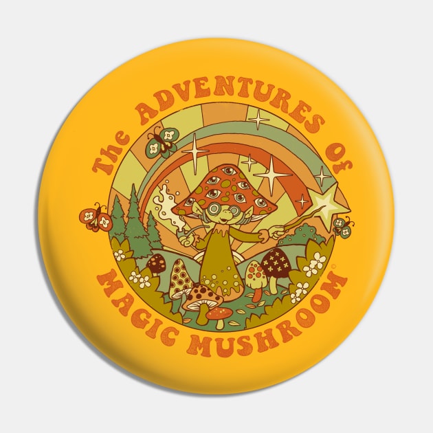 Magic Mushroom Pin by Steven Rhodes