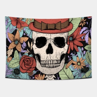 Alternative Clothing - Skull Floral Tapestry