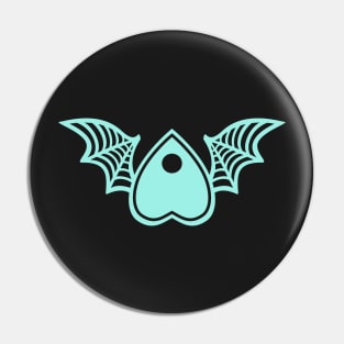 Planchette with Wings - Mint on Black Pin