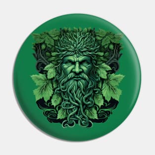 Jack Of The Wood Traditional Pagan Celtic Greenman Pin