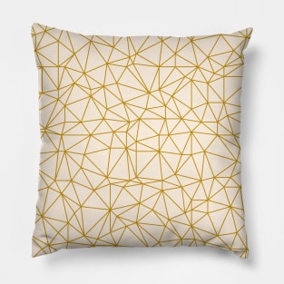 Minimal Geometric Gold Lines Pattern Pillow