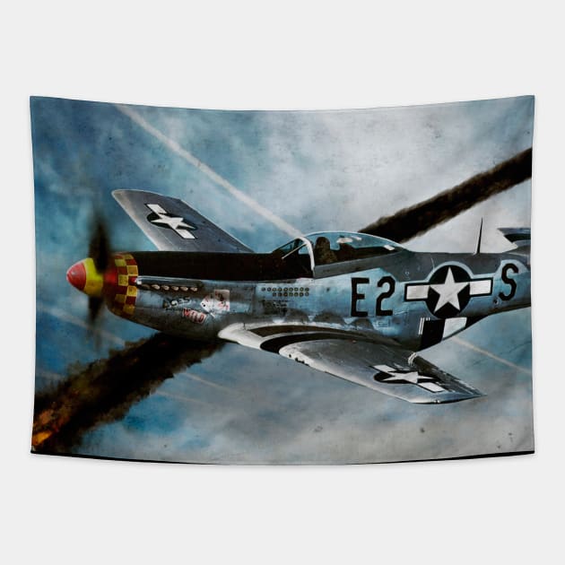P51 Mustang Tapestry by Aircraft.Lover