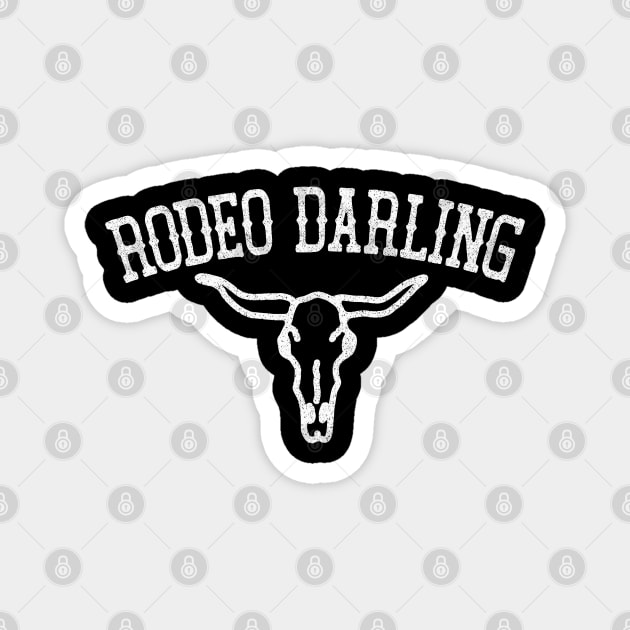 Rodeo Darling // Retro Outlaw Country Fan Design Magnet by DankFutura