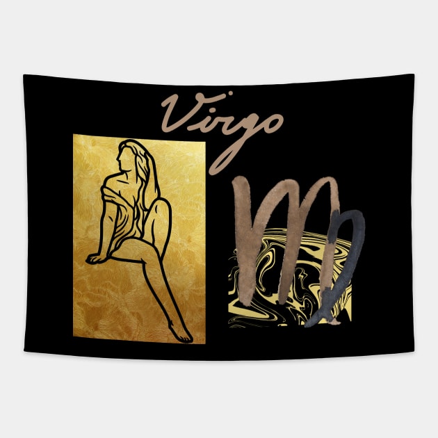 Virgo Zodiac Sign Tapestry by MOFF-