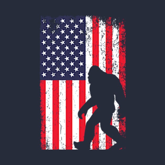 Bigfoot USA Flag by AdultSh*t