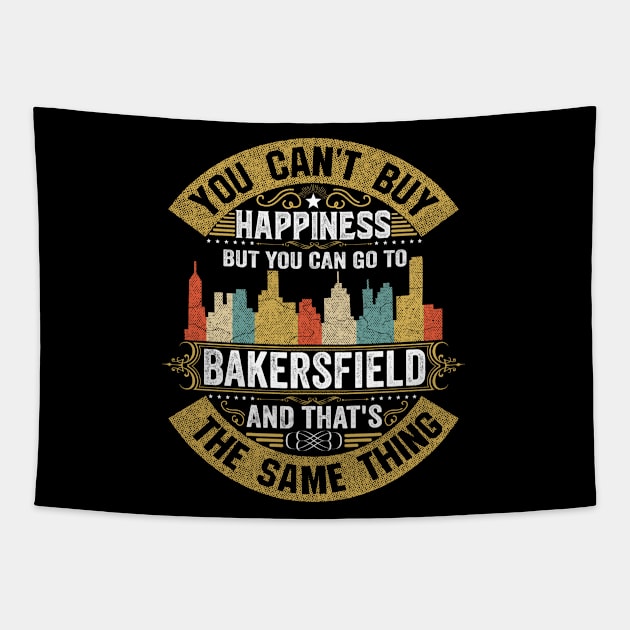 USA City Bakersfield City T-Shirt I Love Bakersfield Flag California State Home City Bakersfield Map Native American USA Flag Tapestry by BestSellerDesign