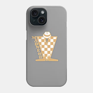 Madness HD Checkerboard Brown & White Phone Case