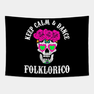 Dance Folklorico Skull Tapestry