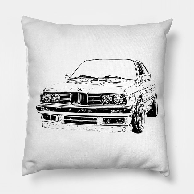 E30 Bimmer Pillow by Garage Buds