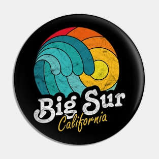 Big Sur California Surfing Surf Sunset Wave Pin