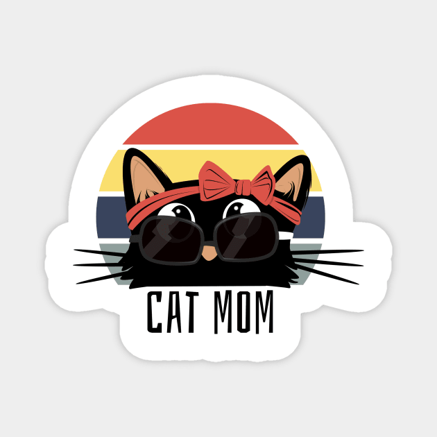 Funny cat mom Magnet by Rishirt