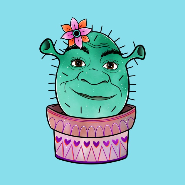 Funny ogre cactus by Tex doodles 